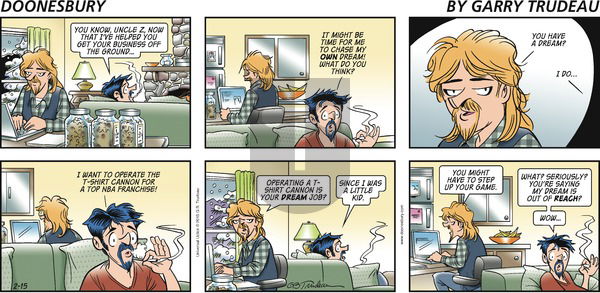 Doonesbury on Sunday February 15, 2015 Comic Strip