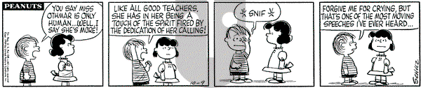 Peanuts on Friday October 9, 1959 Comic Strip