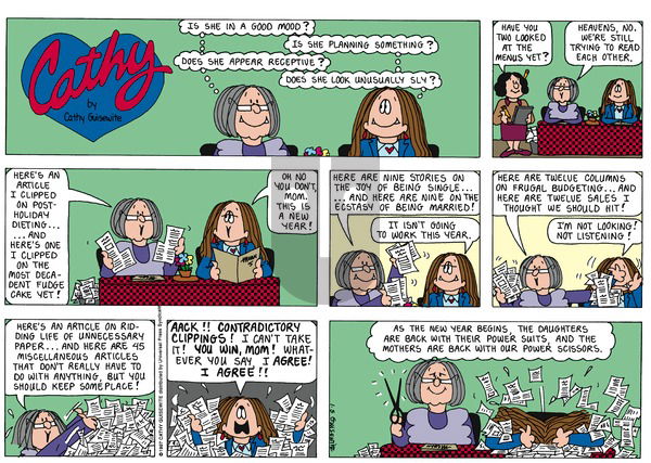 Cathy Classics on Sunday January 7, 1996 Comic Strip