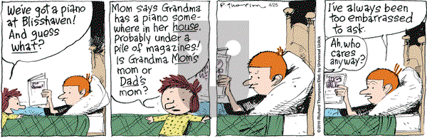 Cul de Sac on Saturday April 25, 2015 Comic Strip
