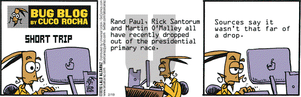 La Cucaracha on Friday February 19, 2016 Comic Strip