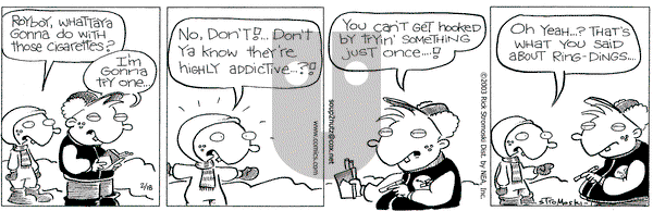 Soup to Nutz - Old on Tuesday February 18, 2003 Comic Strip