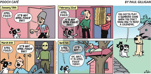 Pooch Cafe on Sunday April 1, 2018 Comic Strip