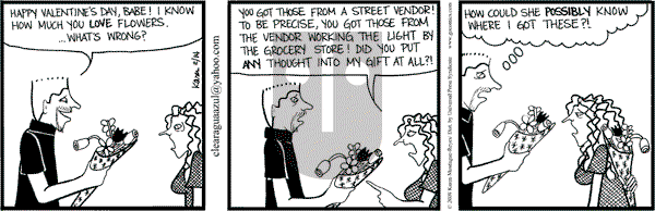 Clear Blue Water on Thursday February 14, 2008 Comic Strip