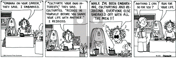 Cathy Classics on Tuesday October 23, 1984 Comic Strip