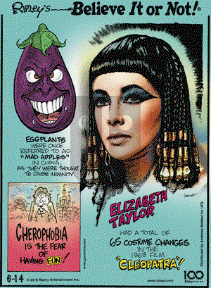 Ripley's Believe It or Not on Friday June 14, 2019 Comic Strip