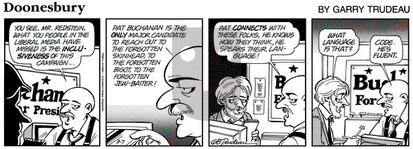 Doonesbury on Thursday March 7, 1996 Comic Strip