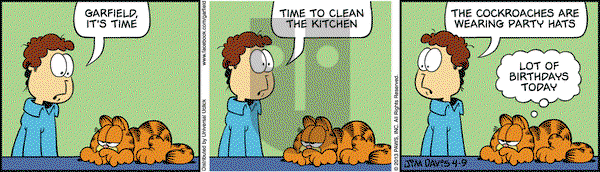 Garfield on Tuesday April 9, 2013 Comic Strip