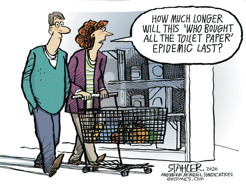 Jeff Stahler on Tuesday March 17, 2020 Comic Strip