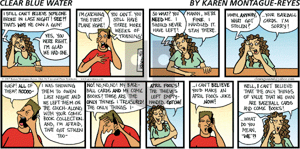 Clear Blue Water on Sunday April 1, 2007 Comic Strip