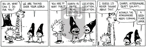 Calvin and Hobbes on Thursday October 9, 2025 Comic Strip