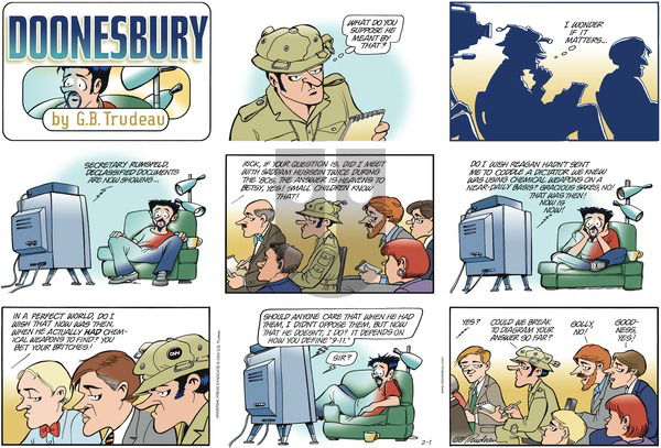 Doonesbury on Sunday February 1, 2004 Comic Strip