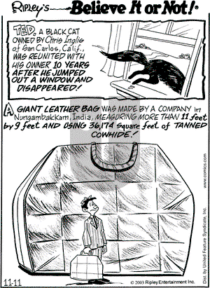 Ripley's Believe It or Not on Tuesday November 11, 2003 Comic Strip