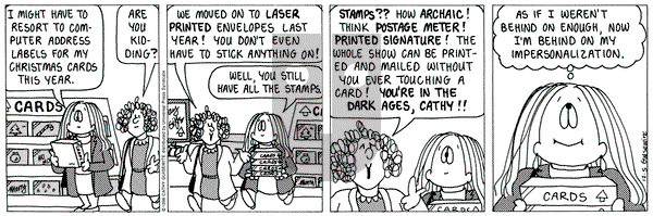 Cathy Classics on Saturday December 21, 1996 Comic Strip