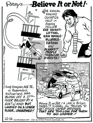 Ripley's Believe It or Not on Tuesday December 16, 1997 Comic Strip