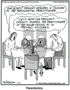 Close to Home on Friday April 11, 1997 Comic Strip