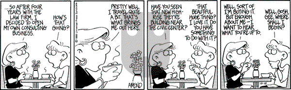 FoxTrot on Wednesday October 12, 1988 Comic Strip