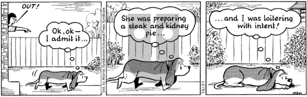 Fred Basset on Thursday October 21, 2004 Comic Strip