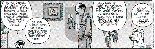 Get Fuzzy - Friday February 9, 2001 Comic Strip