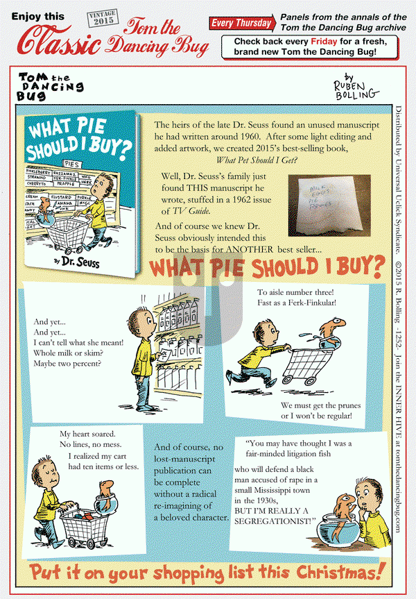 Tom the Dancing Bug on Thursday May 8, 2025 Comic Strip