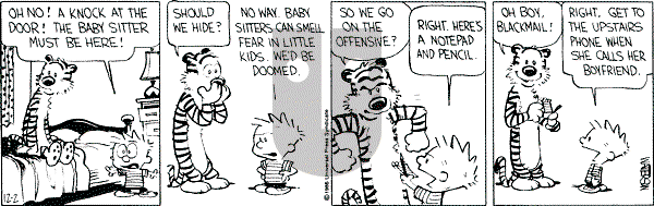 Calvin and Hobbes - Tuesday December 2, 1986 Comic Strip