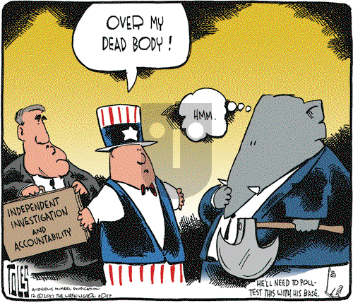 Tom Toles on Friday December 8, 2017 Comic Strip