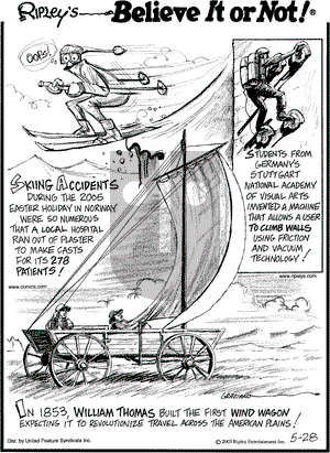 Ripley's Believe It or Not on Saturday May 28, 2005 Comic Strip