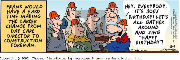 Frank and Ernest on Friday August 9, 2002 Comic Strip