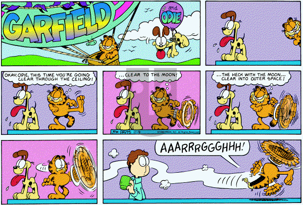 Garfield on Sunday November 4, 1990 Comic Strip