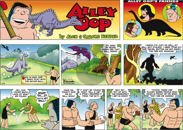 Alley Oop on Sunday November 4, 2012 Comic Strip