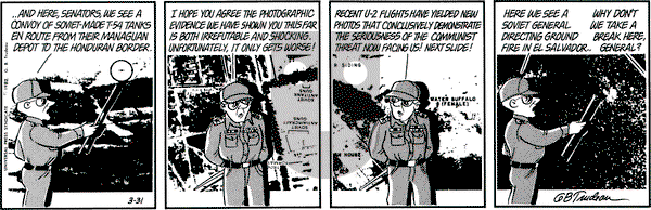 Doonesbury on Wednesday March 31, 1982 Comic Strip
