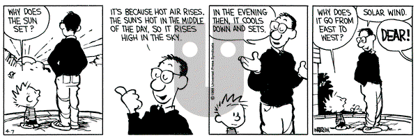 Calvin and Hobbes on Thursday April 7, 1988 Comic Strip