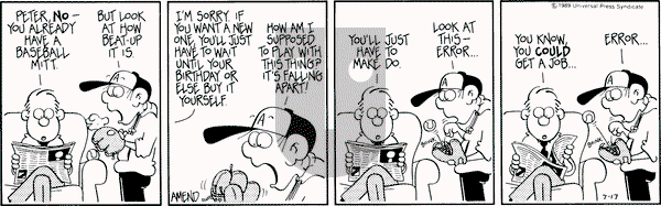 FoxTrot on Monday July 17, 1989 Comic Strip