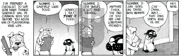 Get Fuzzy on Wednesday December 31, 2003 Comic Strip