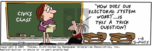 Frank and Ernest on Monday January 8, 2001 Comic Strip