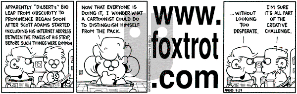 FoxTrot - Tuesday September 29, 1998 Comic Strip