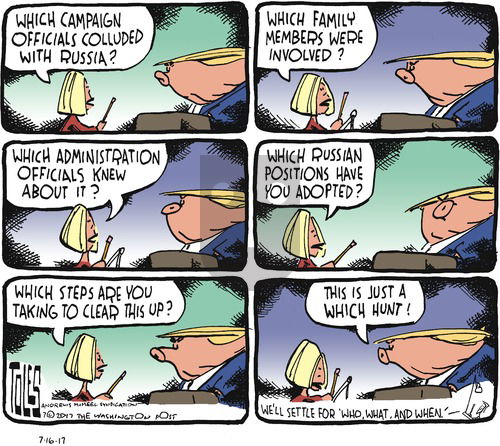 Tom Toles on Sunday July 16, 2017 Comic Strip