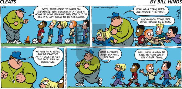 Cleats on Sunday March 20, 2005 Comic Strip