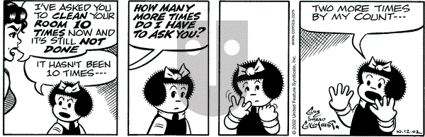 Nancy - Saturday October 12, 2002 Comic Strip
