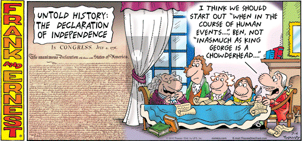 Frank and Ernest on Sunday July 4, 2010 Comic Strip