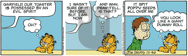 Garfield on Thursday October 30, 2003 Comic Strip