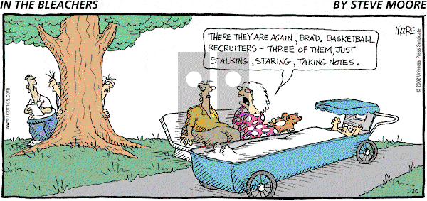 In the Bleachers on Sunday January 20, 2008 Comic Strip