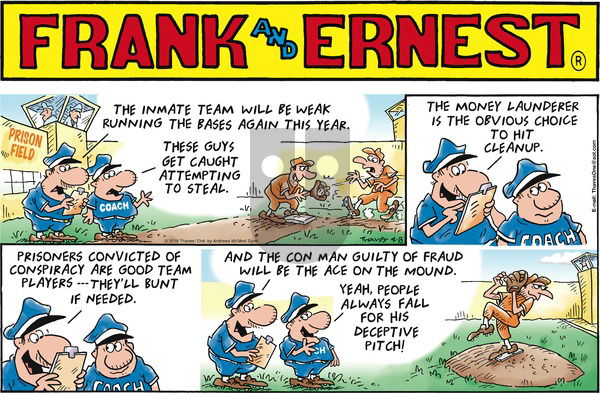 Frank and Ernest on Sunday April 8, 2018 Comic Strip