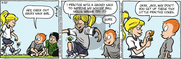 Cleats on Saturday April 27, 2002 Comic Strip