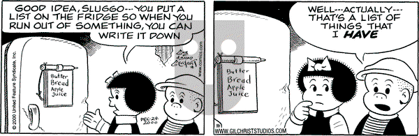 Nancy on Friday December 29, 2000 Comic Strip