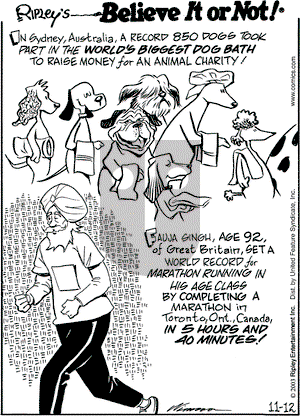 Ripley's Believe It or Not on Wednesday November 12, 2003 Comic Strip