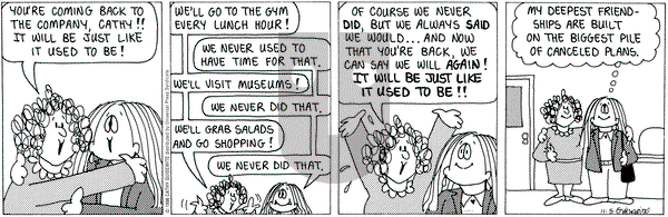 Cathy Classics on Tuesday March 16, 1999 Comic Strip