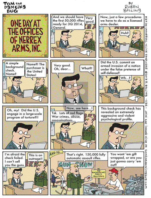 Tom the Dancing Bug on Friday April 26, 2013 Comic Strip