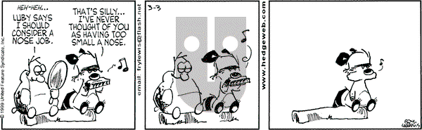Over the Hedge on Wednesday March 3, 1999 Comic Strip