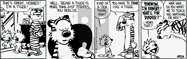 Calvin and Hobbes - Friday March 11, 1988 Comic Strip